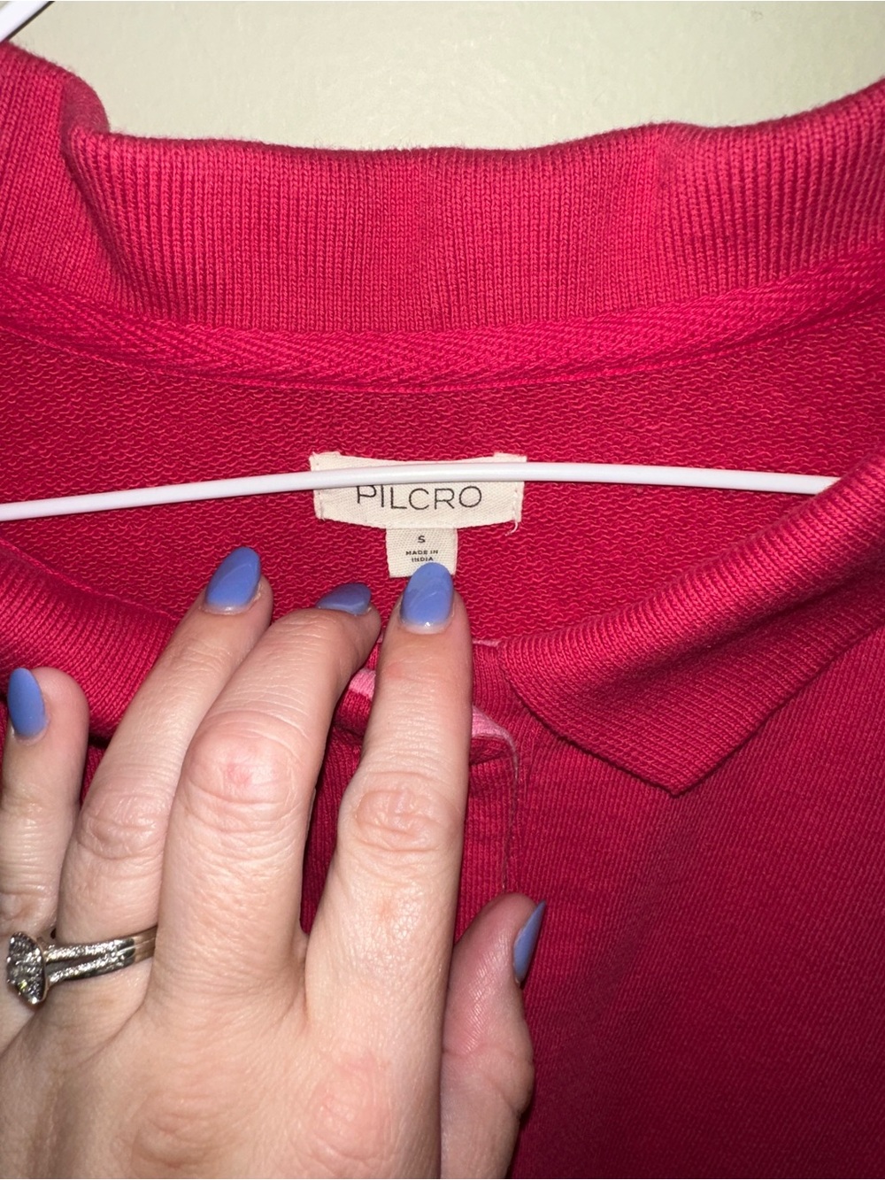 Pilcro Red and Pink Colorblock Button-Down Top - Picture 2 of 3